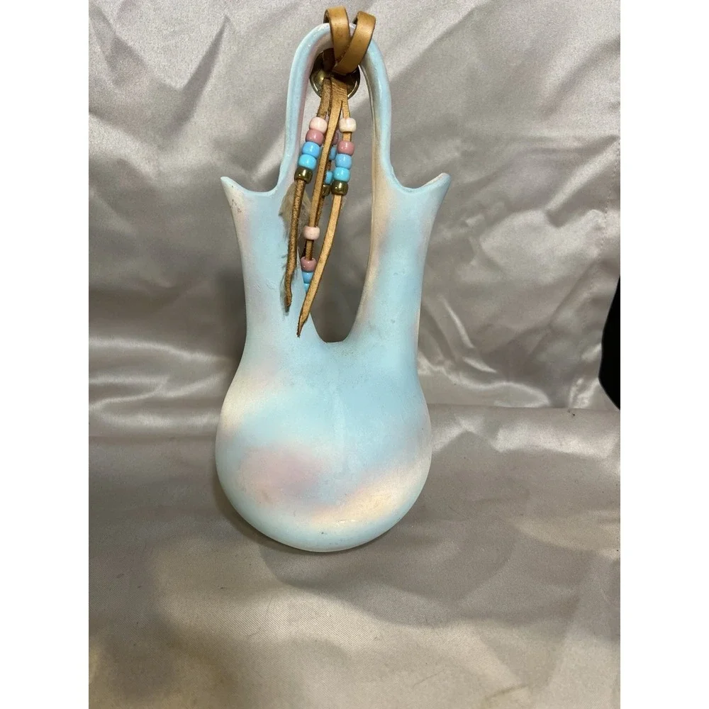 STUNNING 10.5 Mexican Pottery Wedding Vase‎ Beautiful colors (2432)